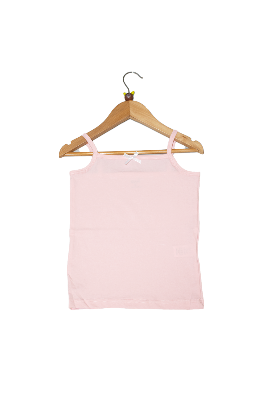 Girl's cami vest underwear with thin strap- pink