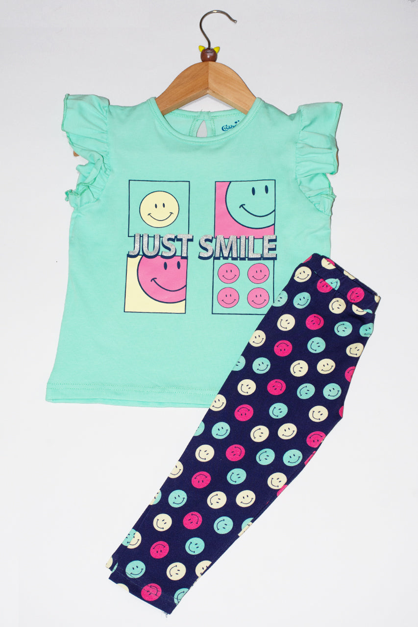 Girls' summer pantacor pajamas - Cotton - just smile- zoom in view