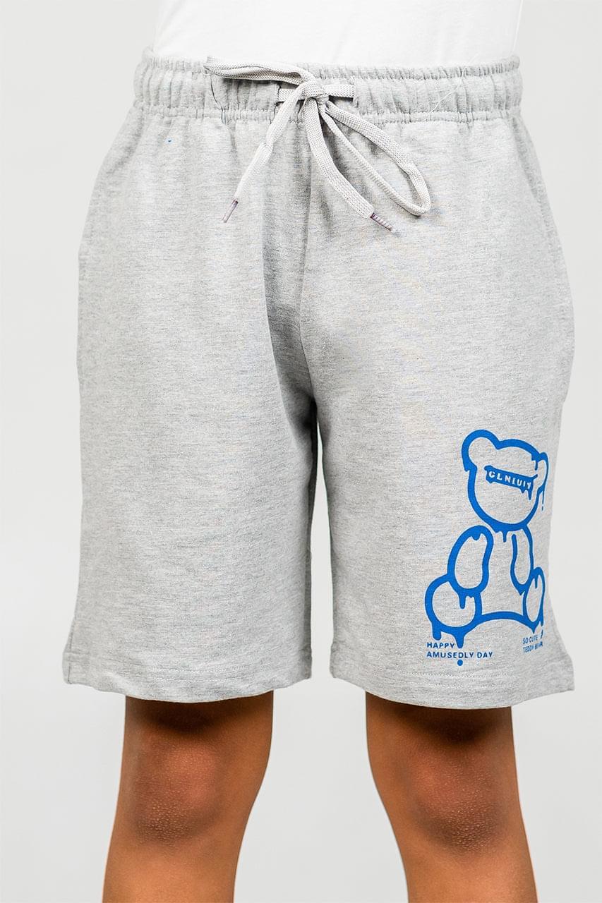 Boy's Short with a drawstring shorts and a Teddy print