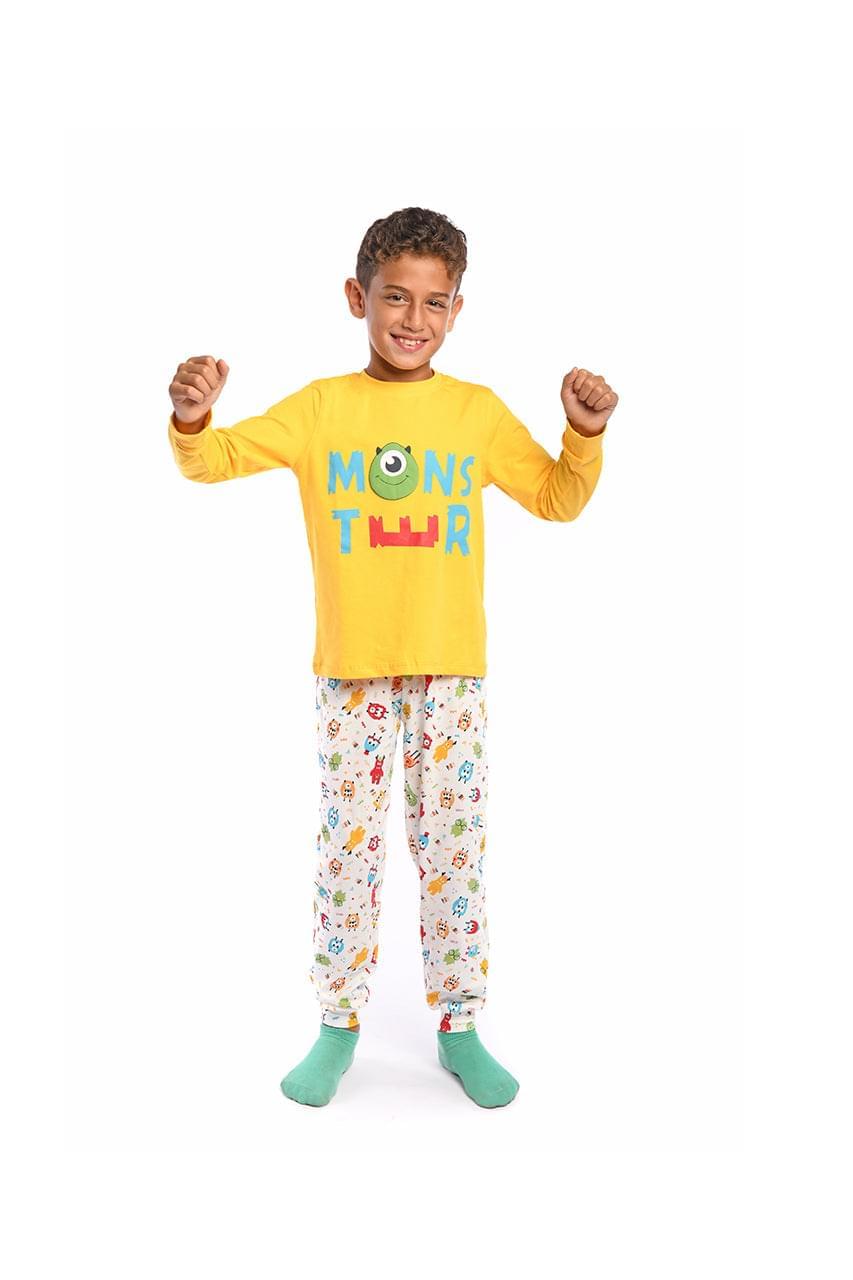 Boy's fall pajamas with Monsters print