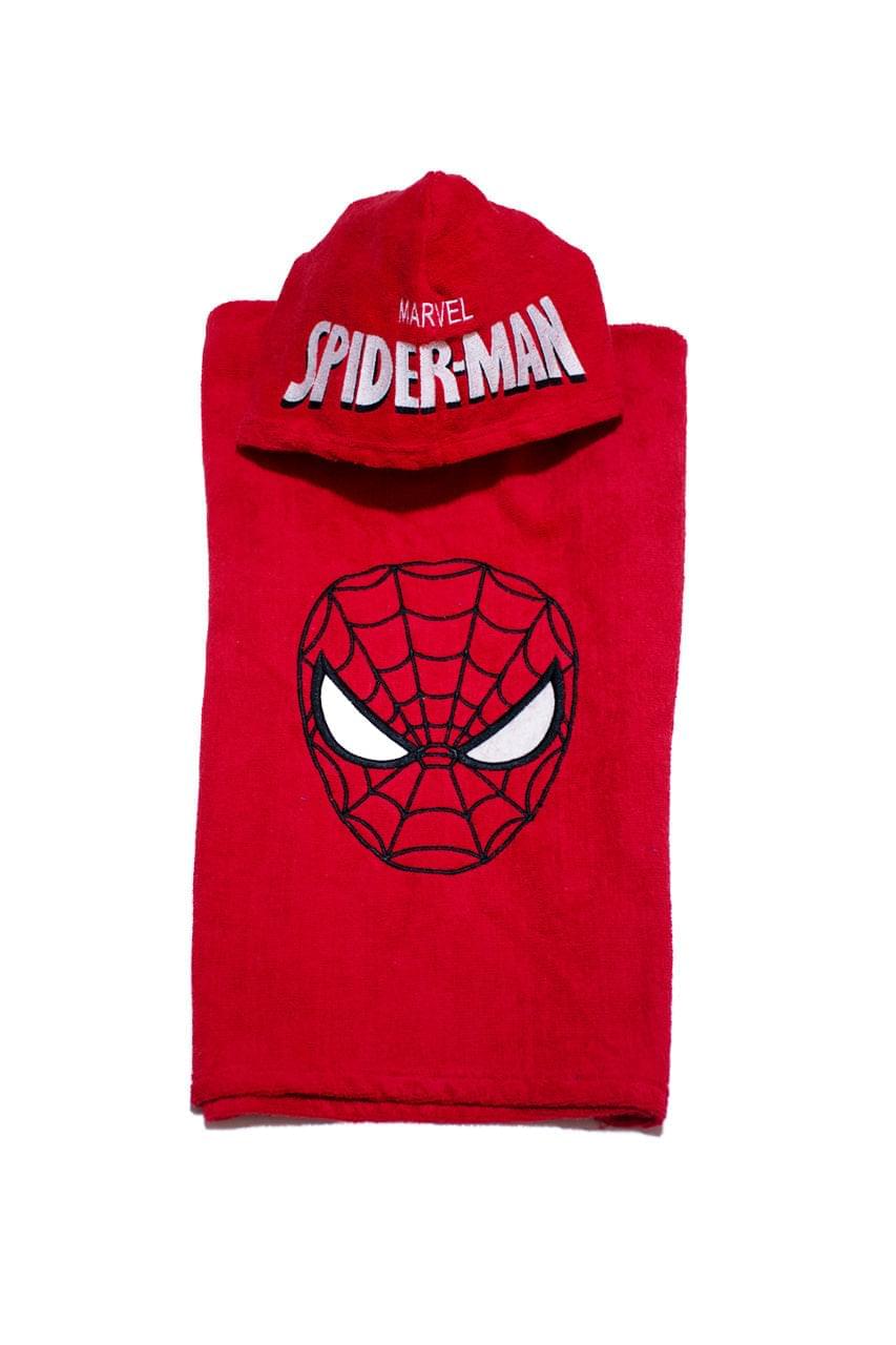Boy's Towel poncho - Beachwear with Spiderman printed