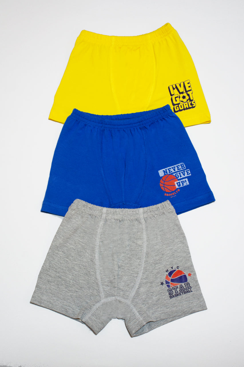 Boy's boxer Cotton Boxer Brief Underwear - 3 colors