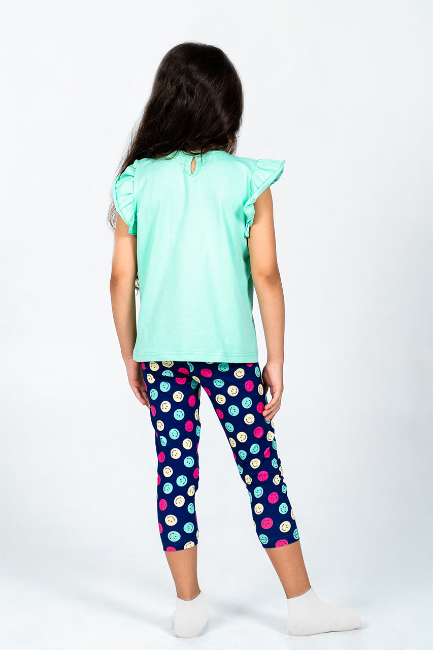 Girls' summer pantacor pajamas - Cotton - just smile- back view