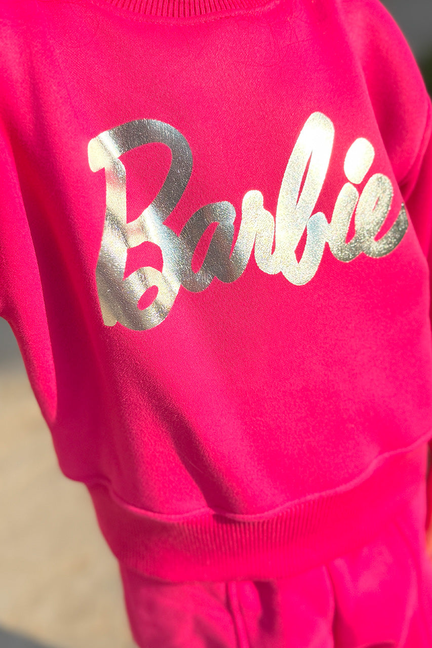 Girls sweatshirt barbie - Fuchsia