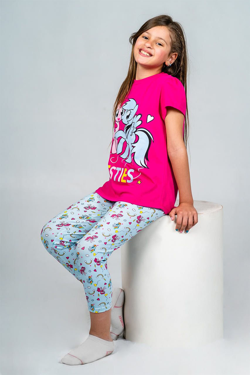 Girls' summer Pantacor pajamas - Cotton - with unicorn printed