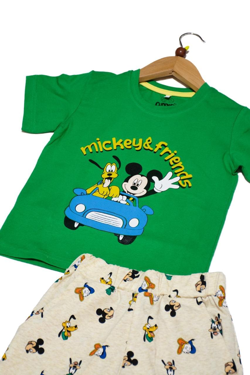 Boy's Summer short pajama with Mickey Mouse & Pluto print