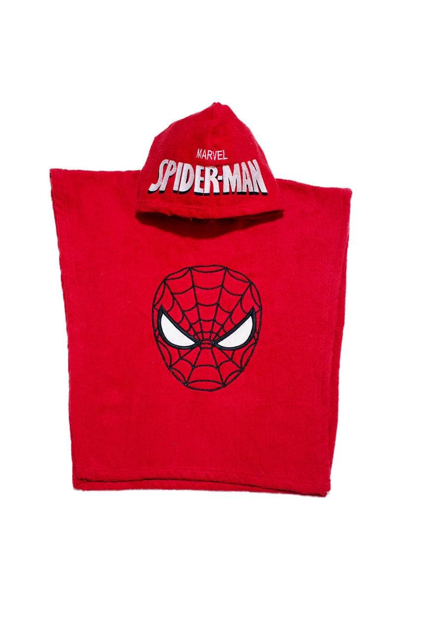 Boy's Towel poncho - Beachwear with Spiderman printed