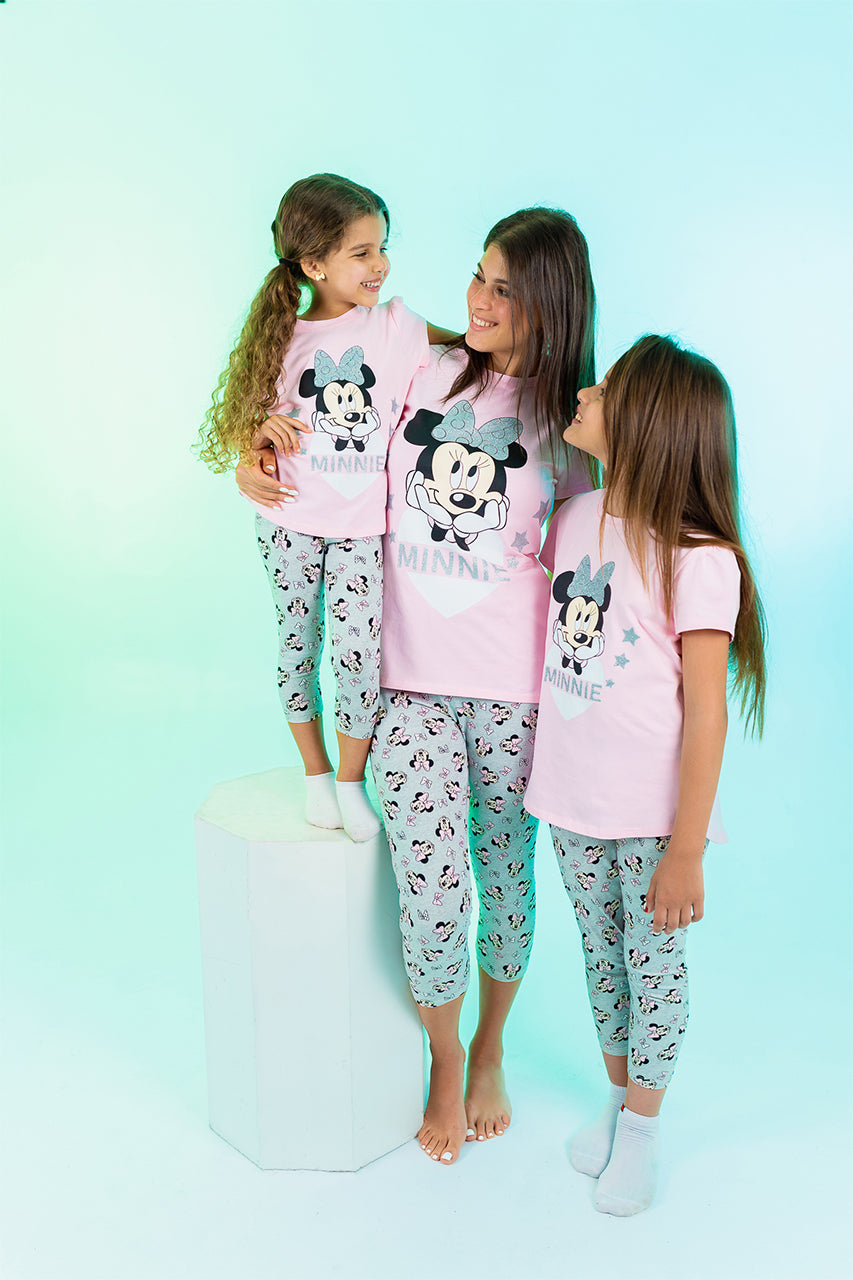 Summer Pajamas for ladies - Minnie pink