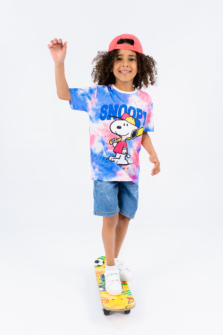 Boys' Cotton T-shirt for Outwear with snoopy printed
