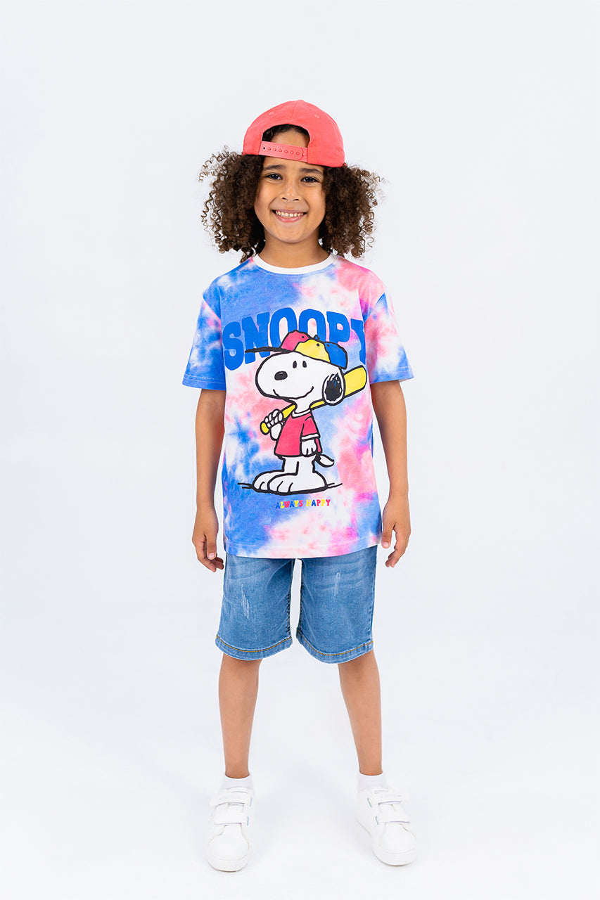 Boys' Cotton T-shirt for Outwear with snoopy printed
