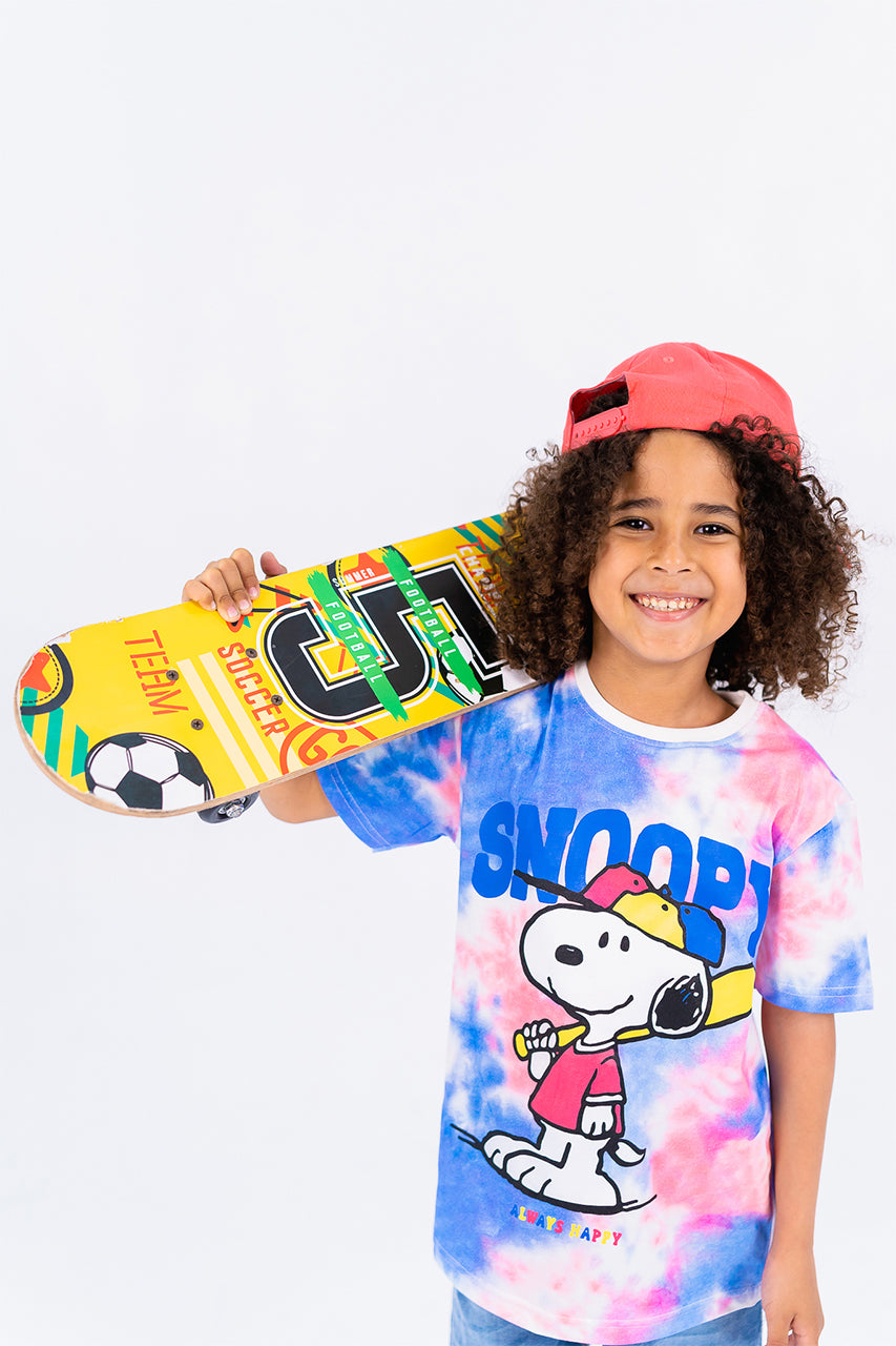 Boys' Cotton T-shirt for Outwear with snoopy printed- zoom in view