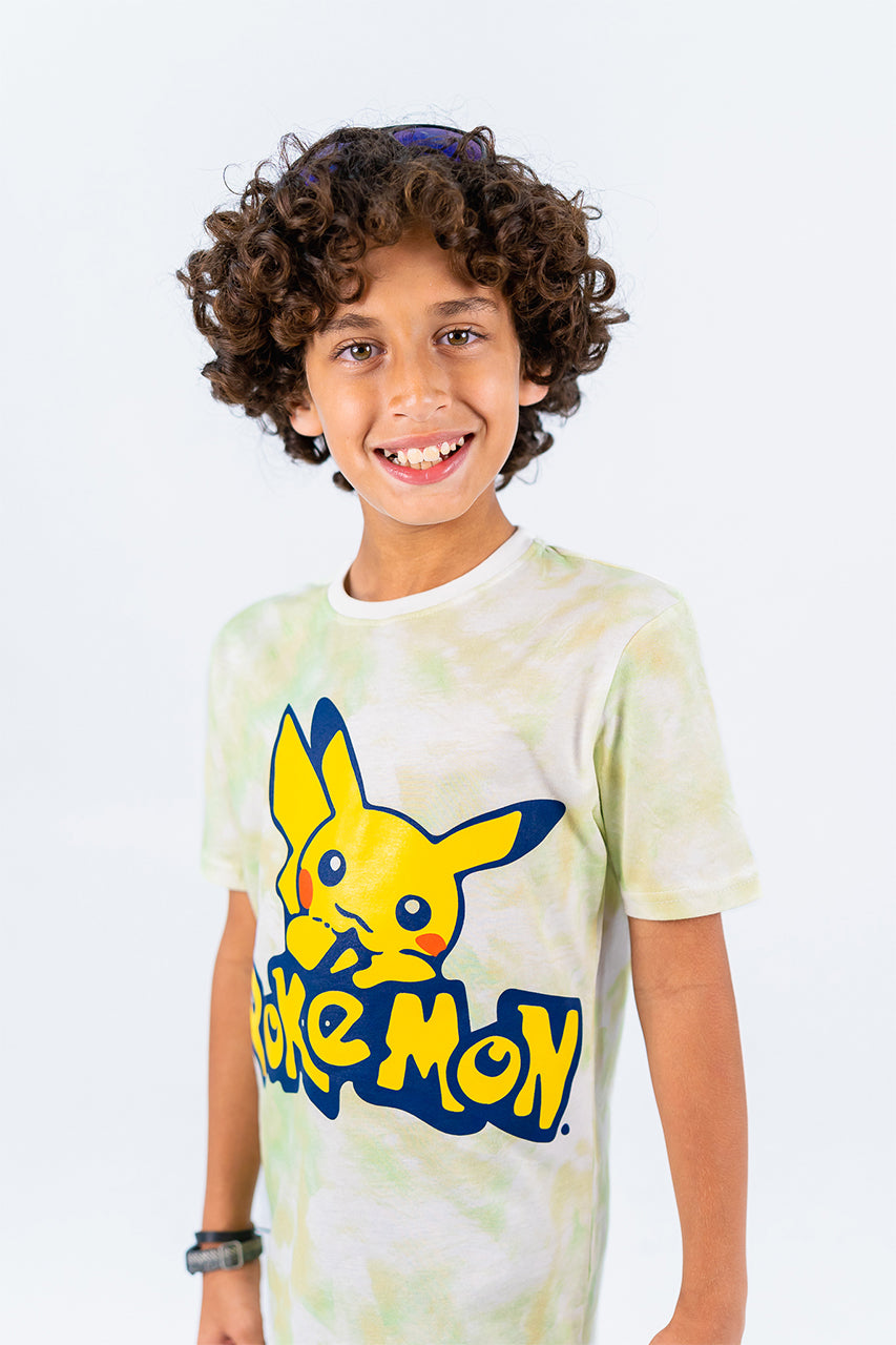 Boys' Cotton T-shirt for Outwear with Pokemon printed- side view