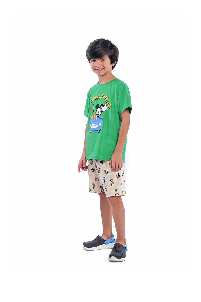 Boy's Summer short pajama with Mickey Mouse & Pluto print