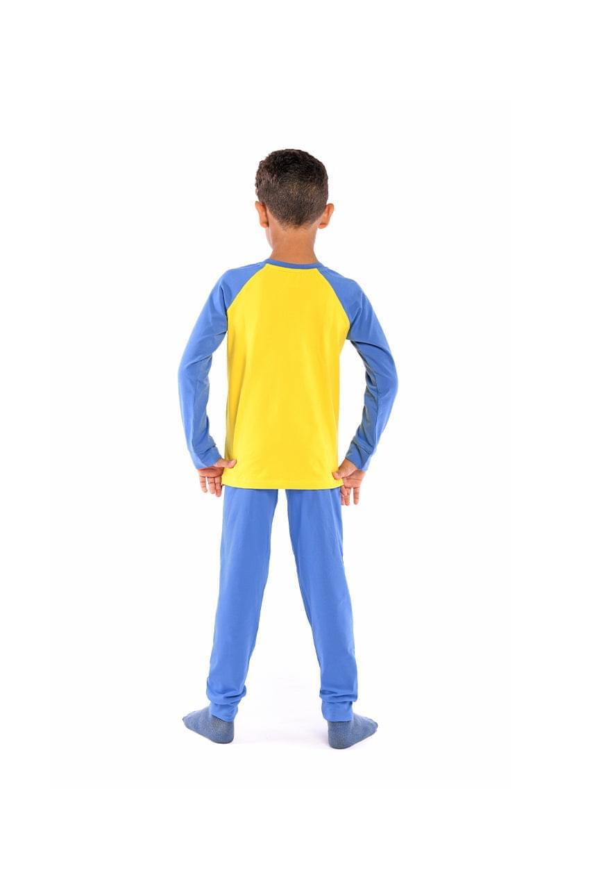 Boy's fall pajamas Sponge bob print - back view