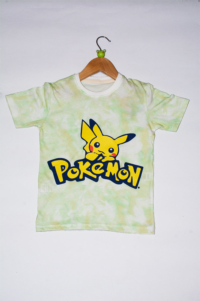 Boys' Cotton T-shirt for Outwear with Pokemon printed