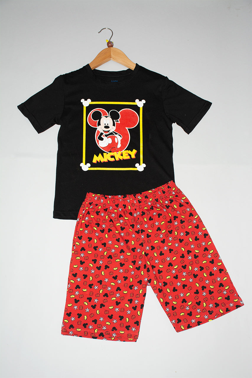 Boys Short Pajamas with mickey mouse printed
