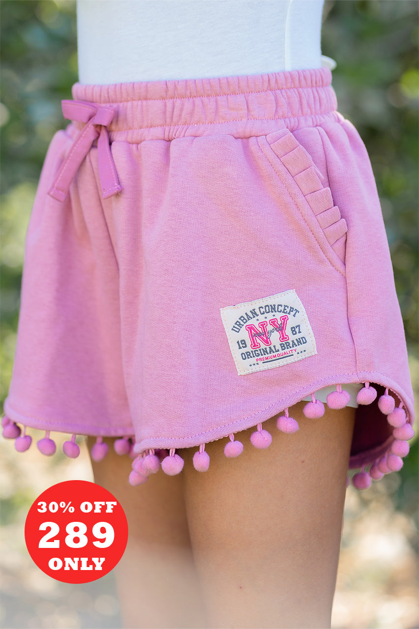 Girls summer melton Short with balls accessories - Kashmir