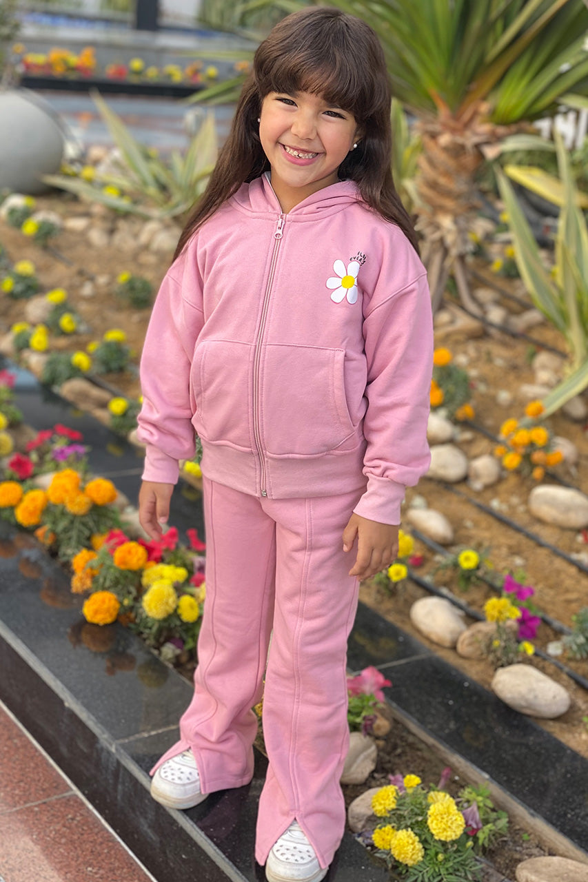 Girls Flare Charleston Pants with Front Slits leg Kashmir - It can be coordinated with a hoodie with the same design from Cuddles Store.