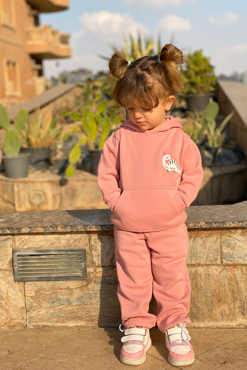 Girls hoodie with kangaroo printed - Kashmir - Coordinate the sweatshirt with pants of the same color and material from Cuddles Store