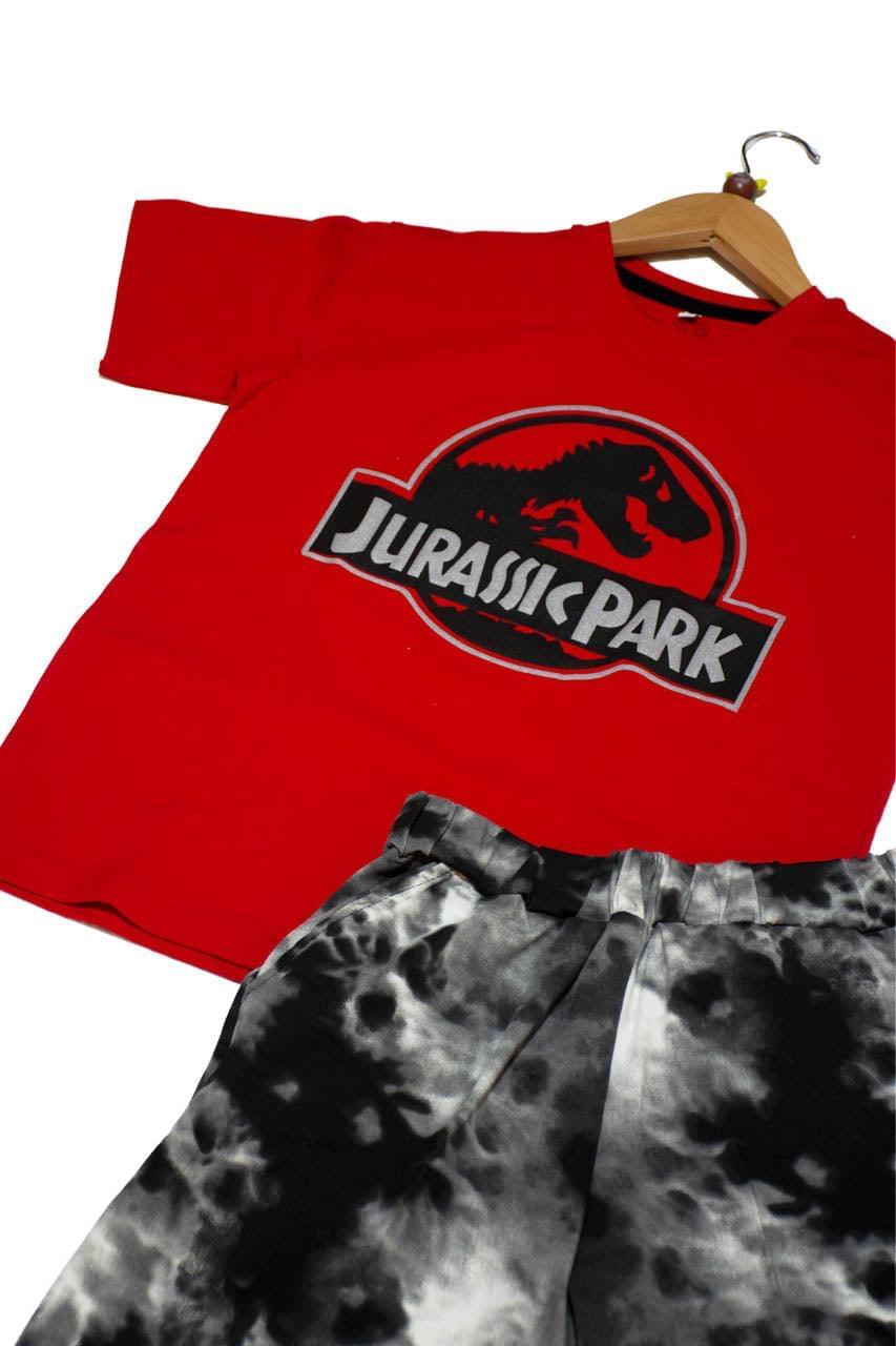 Boy's short pajamas with Jurassic Park printed - zoom in