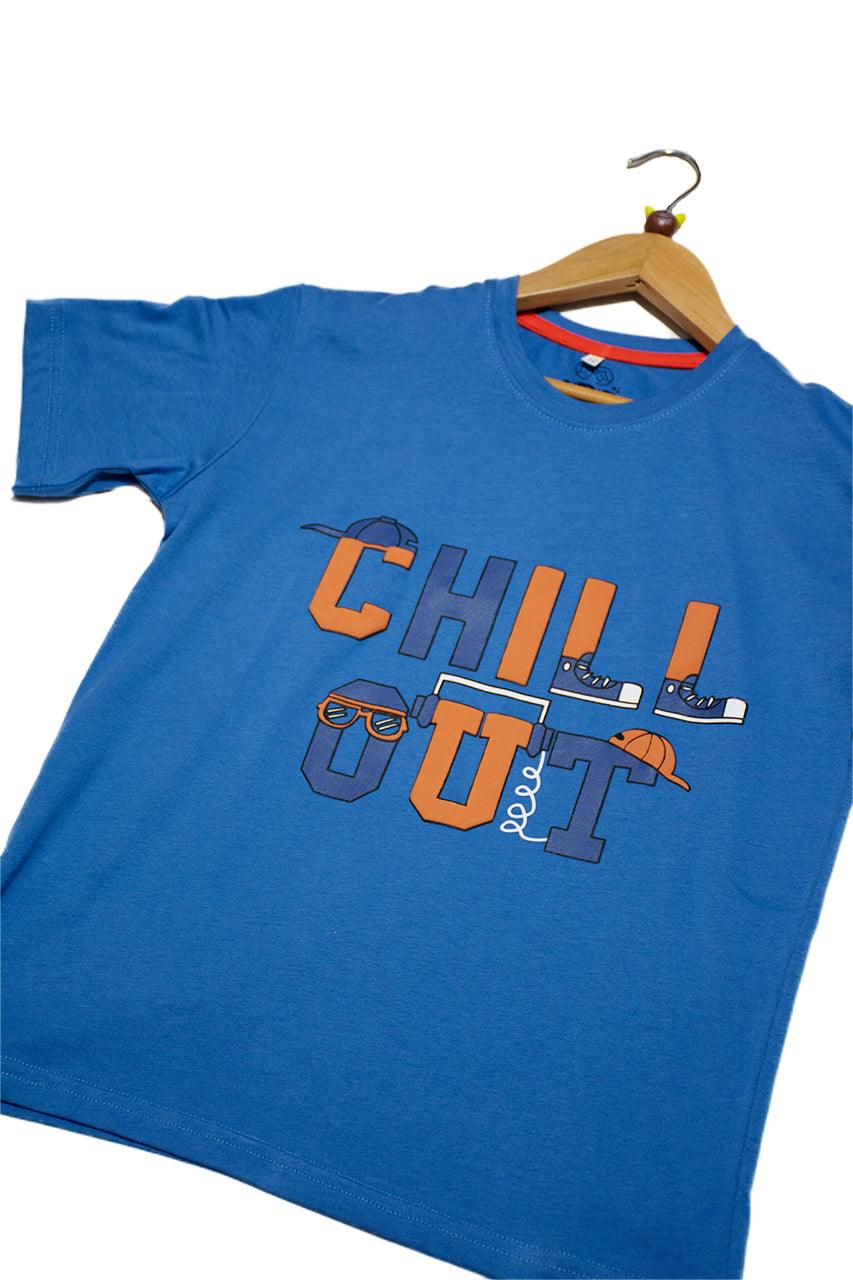 Summer cotton t-shirt for boys with chill out printings - 3