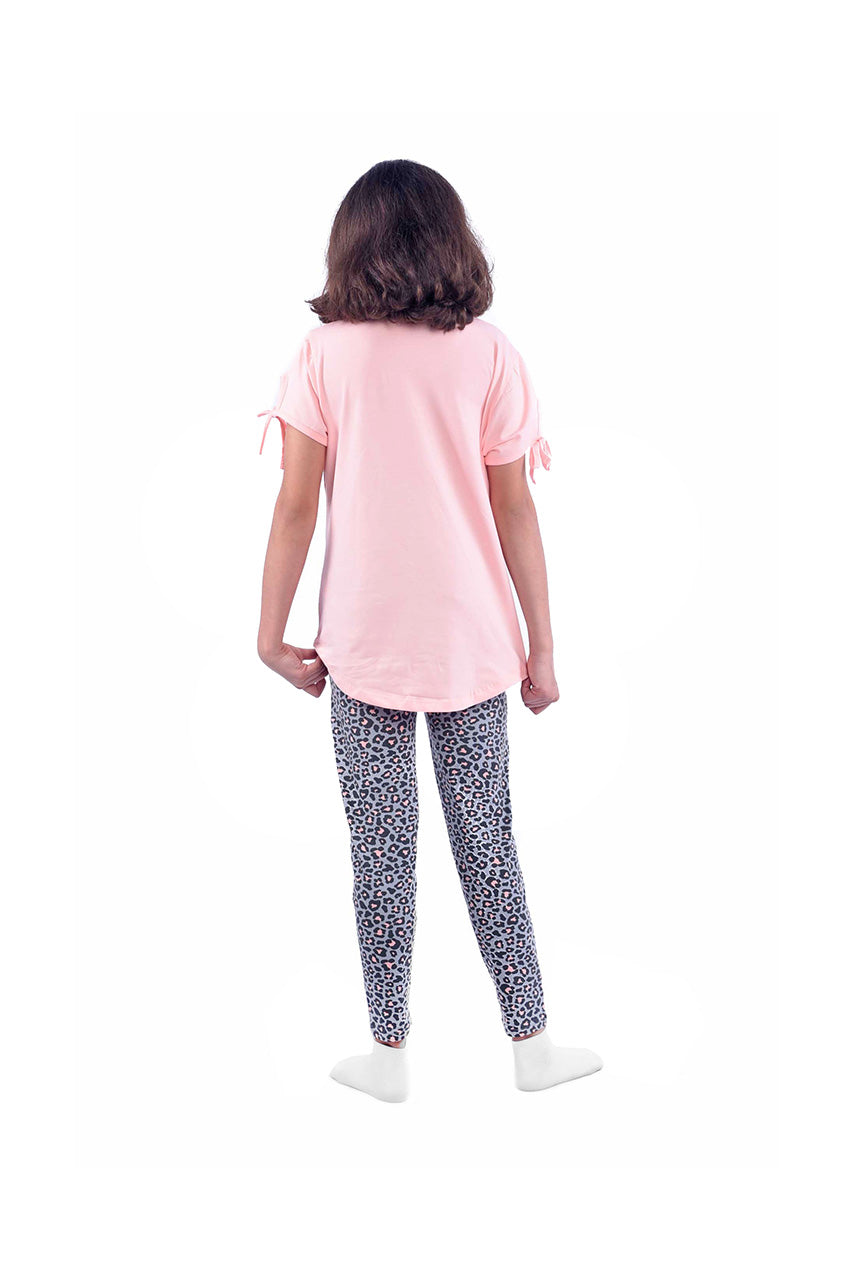 Summer girl's homewear with Simon Minnie Mouse design - back view