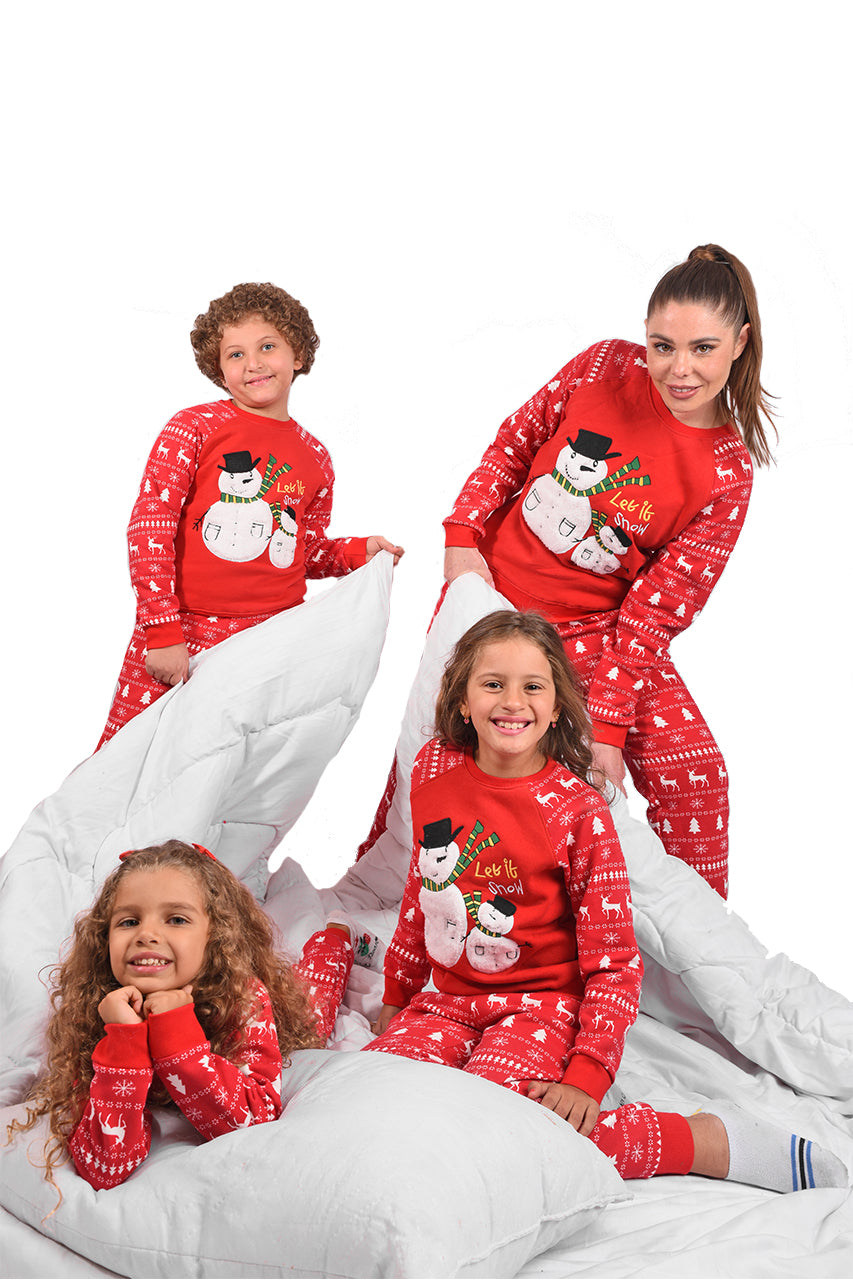 Matching Mommy Children's winter Pajamas ( let it snow )