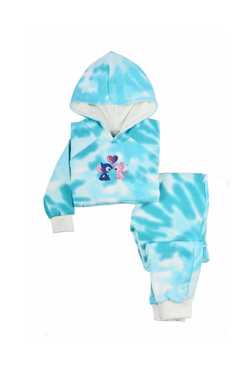 Girls winter pajamas with Lilo & Stitch print -  pieces