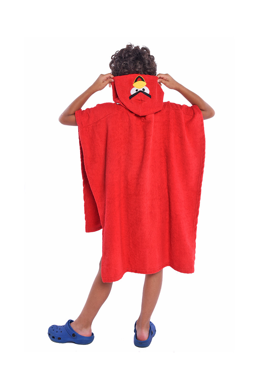 Kid's Towel poncho with Friends design - back view