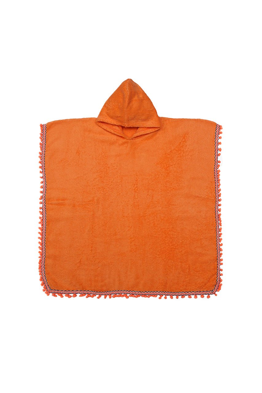 Orange Towel poncho - Cuddles Store