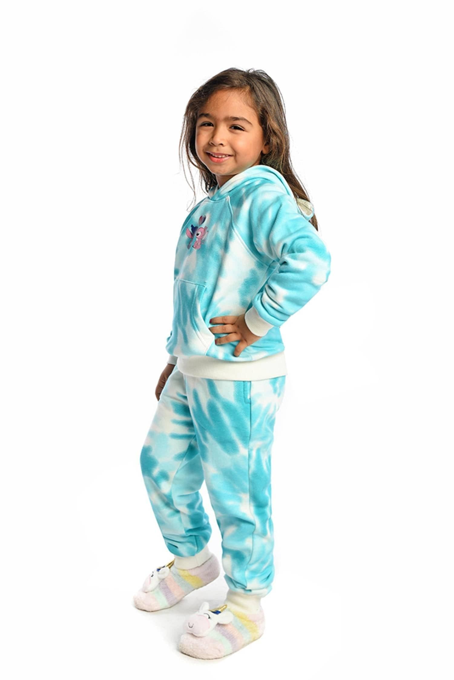 Girls winter pajamas with Lilo & Stitch print- side view