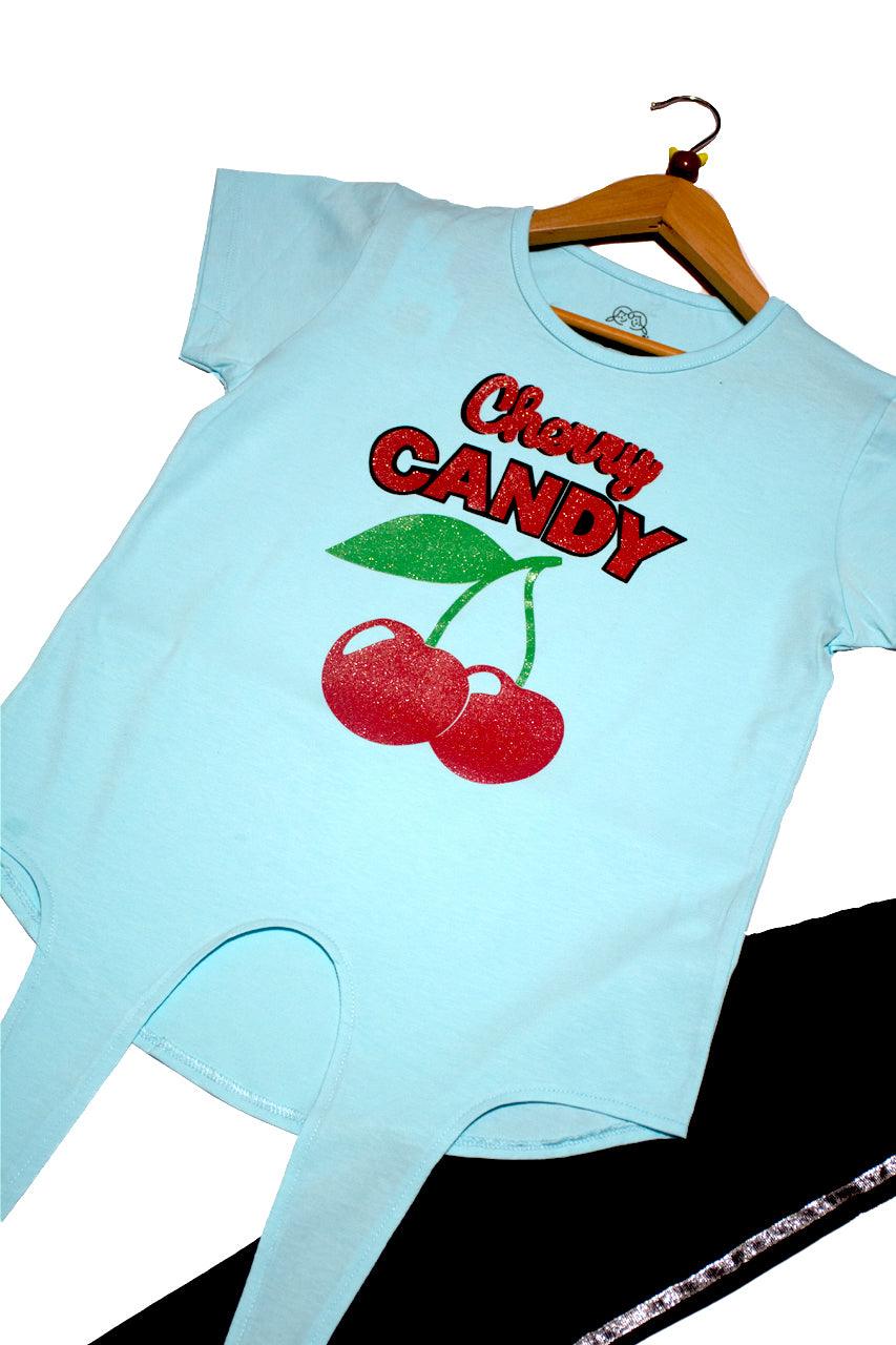 Girl's summer activewear with Cherry Candy design