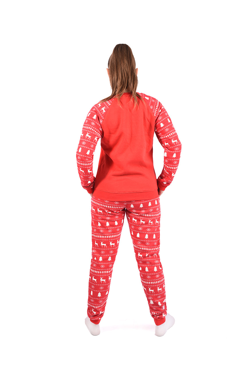Matching Mommy's winter Pajamas ( let it snow )- back view
