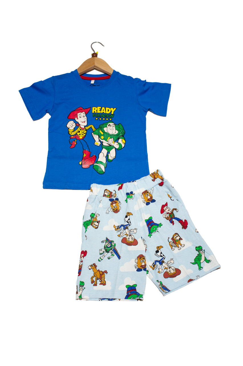 Summer Boys activewear with Ready For Action printed - 2 pieces