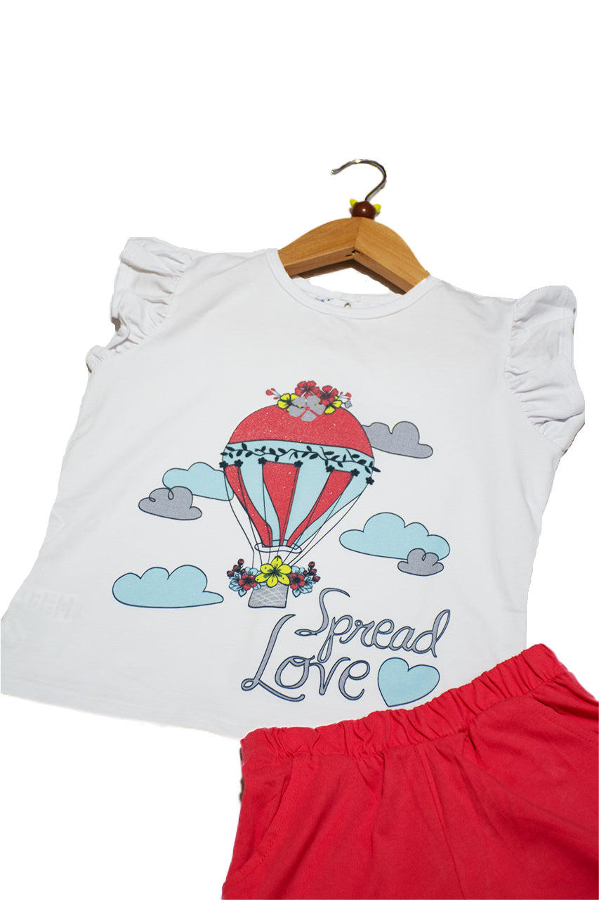 Summer girl's Outfit set from 2 pieces with Balloons design