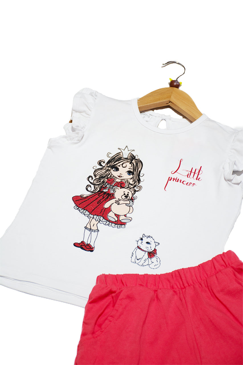 Girl's summer Outfit with beautiful print (Little Princess)
