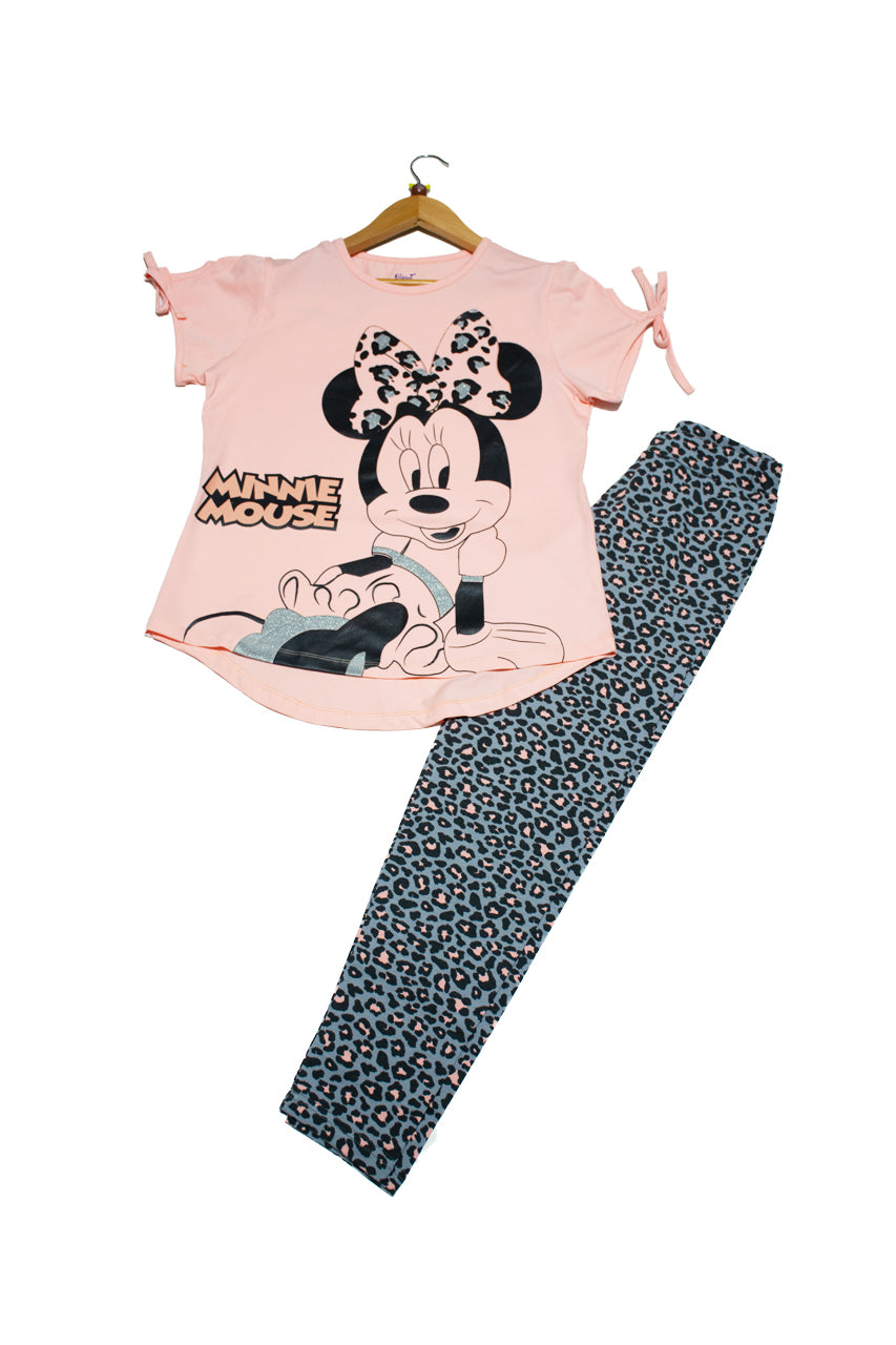 Summer girl's homewear with Simon Minnie Mouse design - 2 pieces