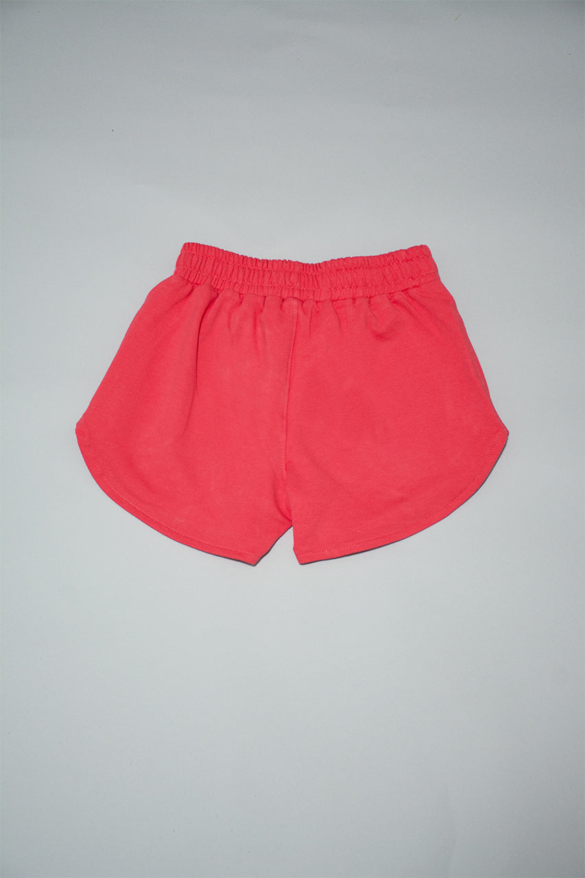 Girl's Mini Shorts with a Elasticated Waist and Smile faces printed