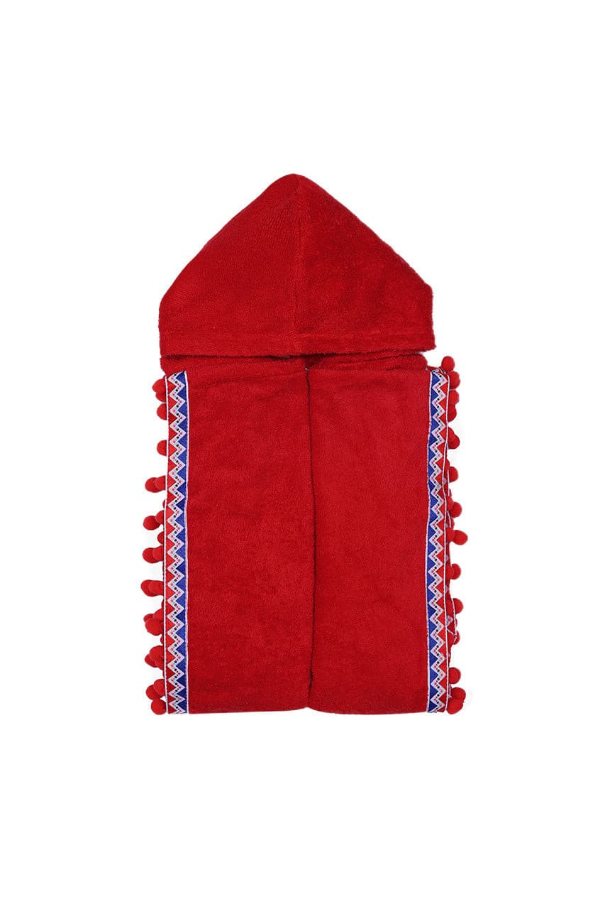 Red Towel poncho - Cuddles Store