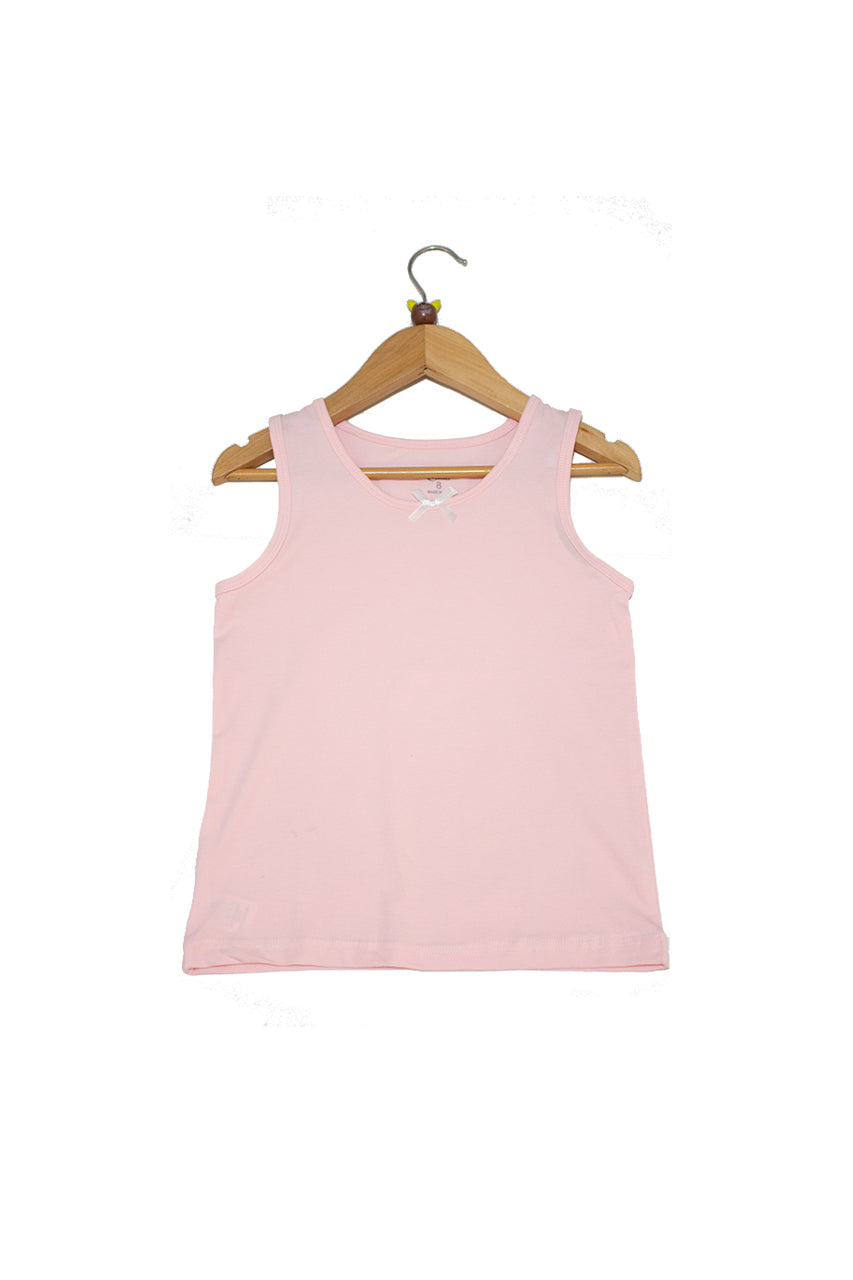Girls Vest underwear with Wide strap - pink