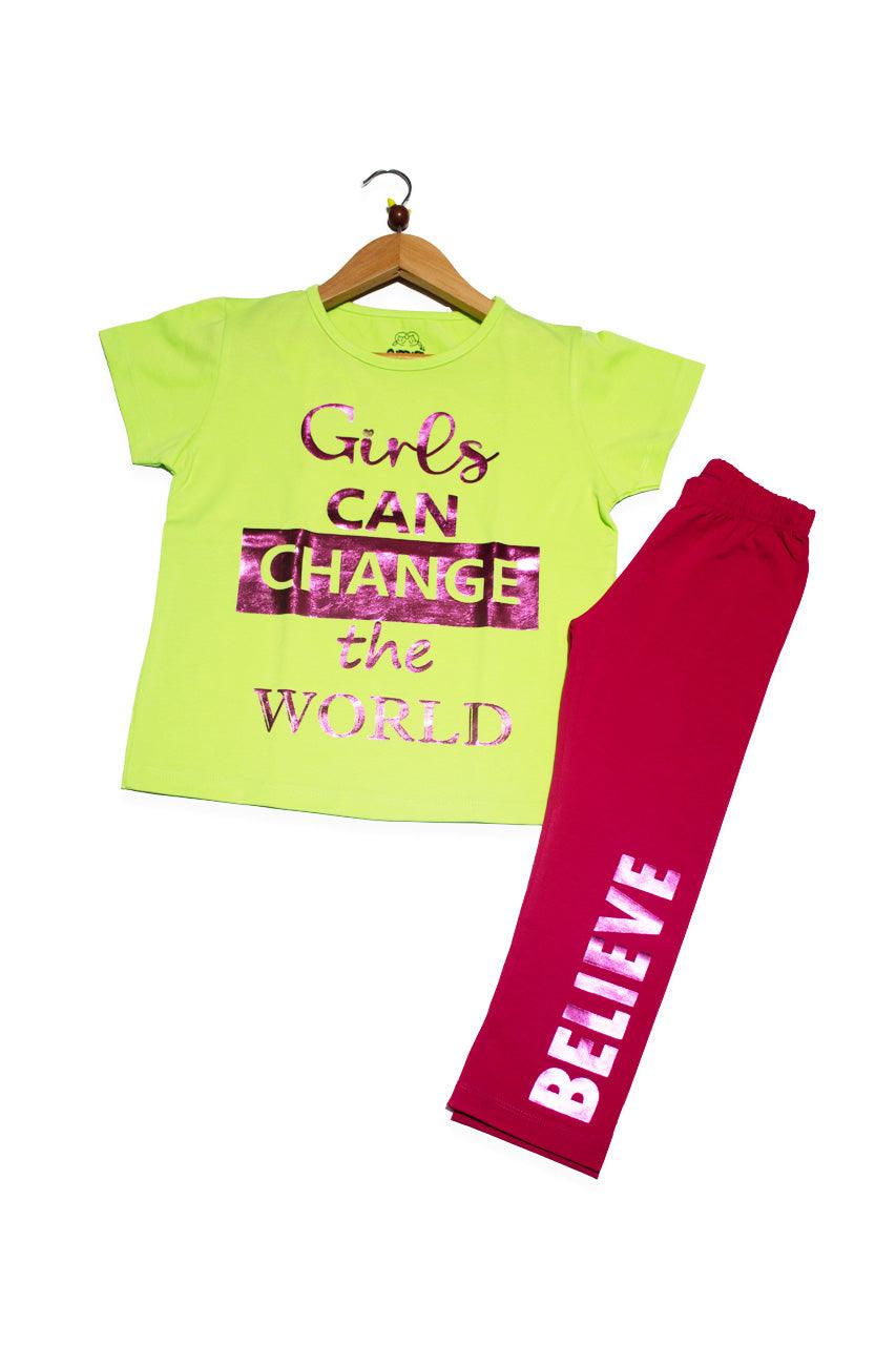 Girls sport set from 2 piece (Girls Can Change) - Cuddles Store