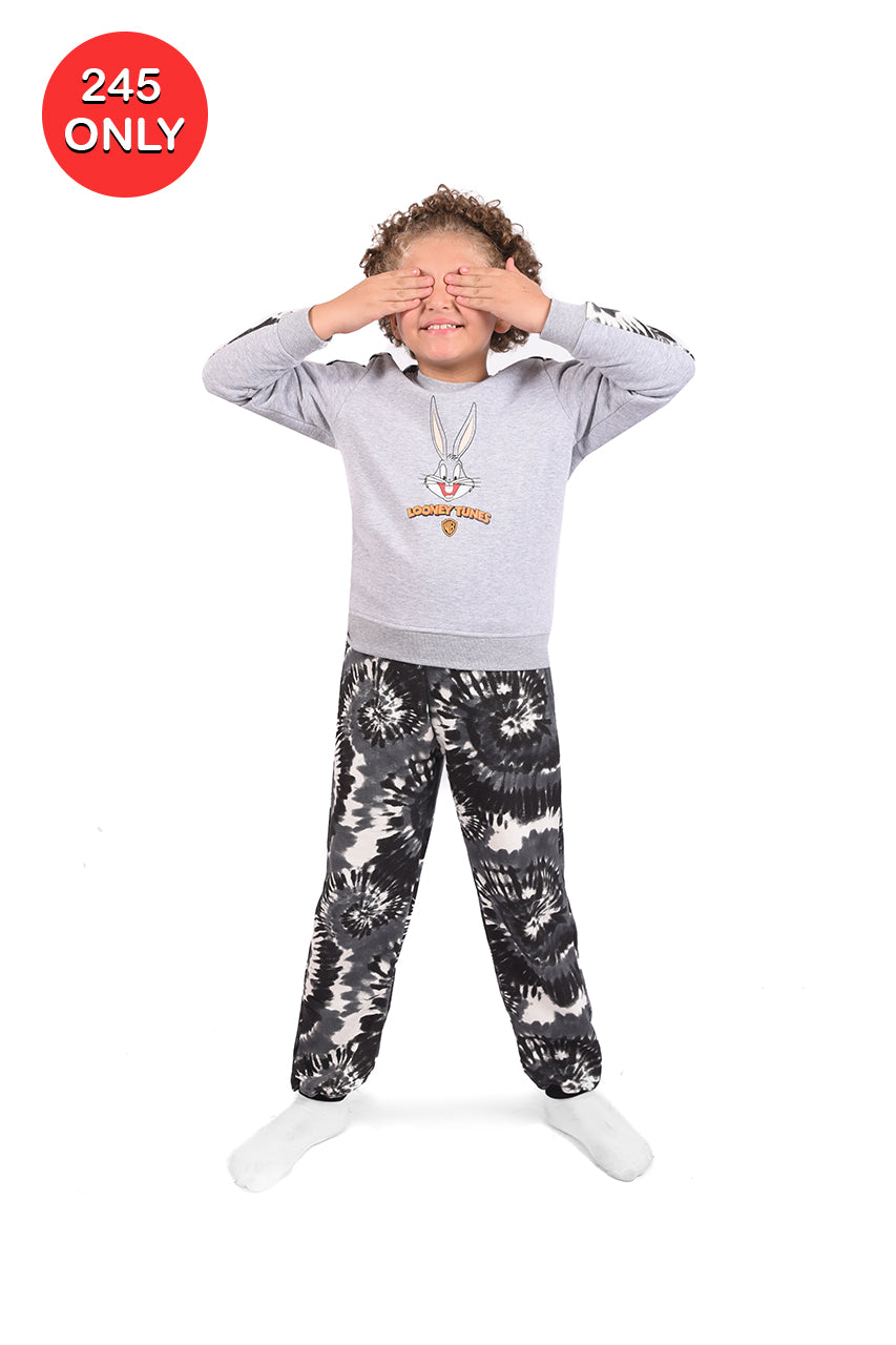 Milton boy's winter pajamas with Lovely Bugs Bunny design - Cuddles Store