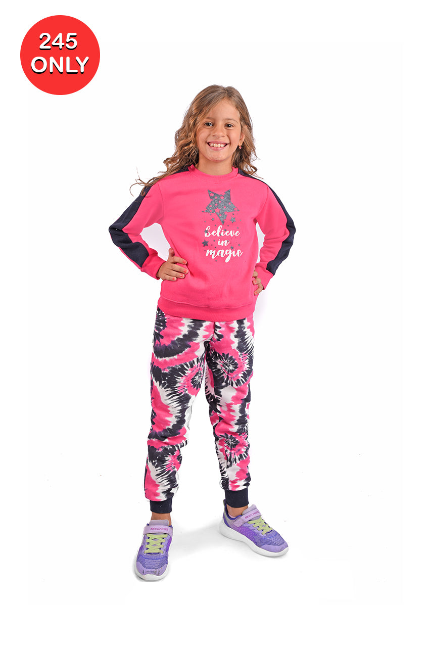 Milton girls's winter outfits pajamas Magic design - Cuddles Store