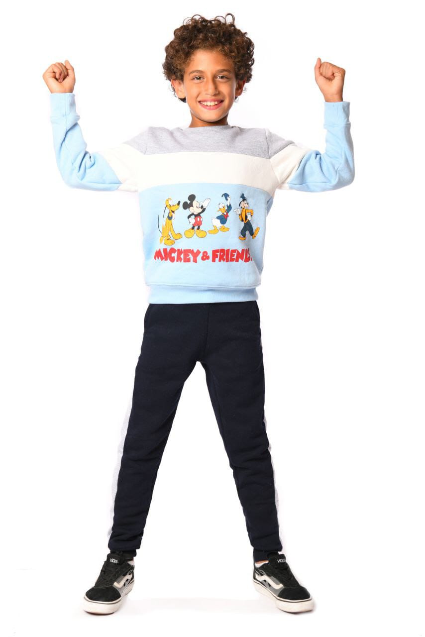 Milton boy's winter pajamas MICKEY & FRIENDS design - front view